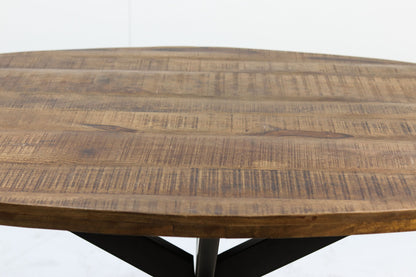 Oval dining table Melbourne - 200x100x76 - natural - mango wood/iron