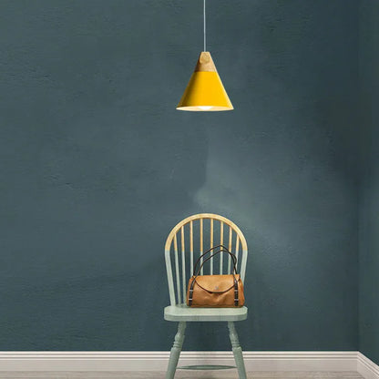 Plafondlamp Metaal En Hout Met E27 Fitting