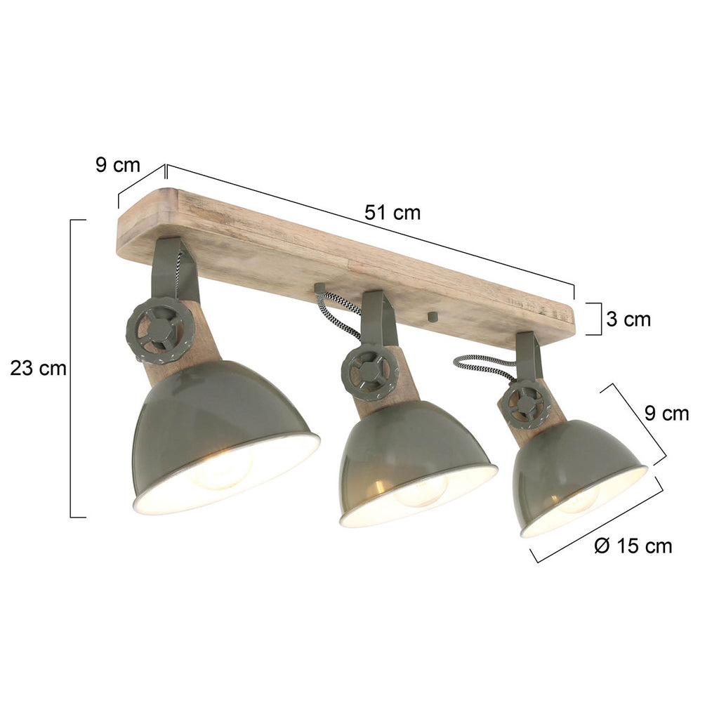 plafondlamp gearwood 2133g groen