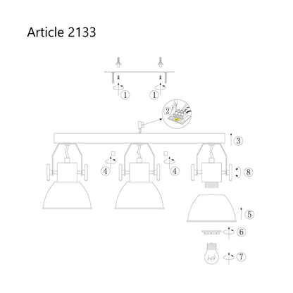 Ceiling lamp Gearwood 2133NI Nickel