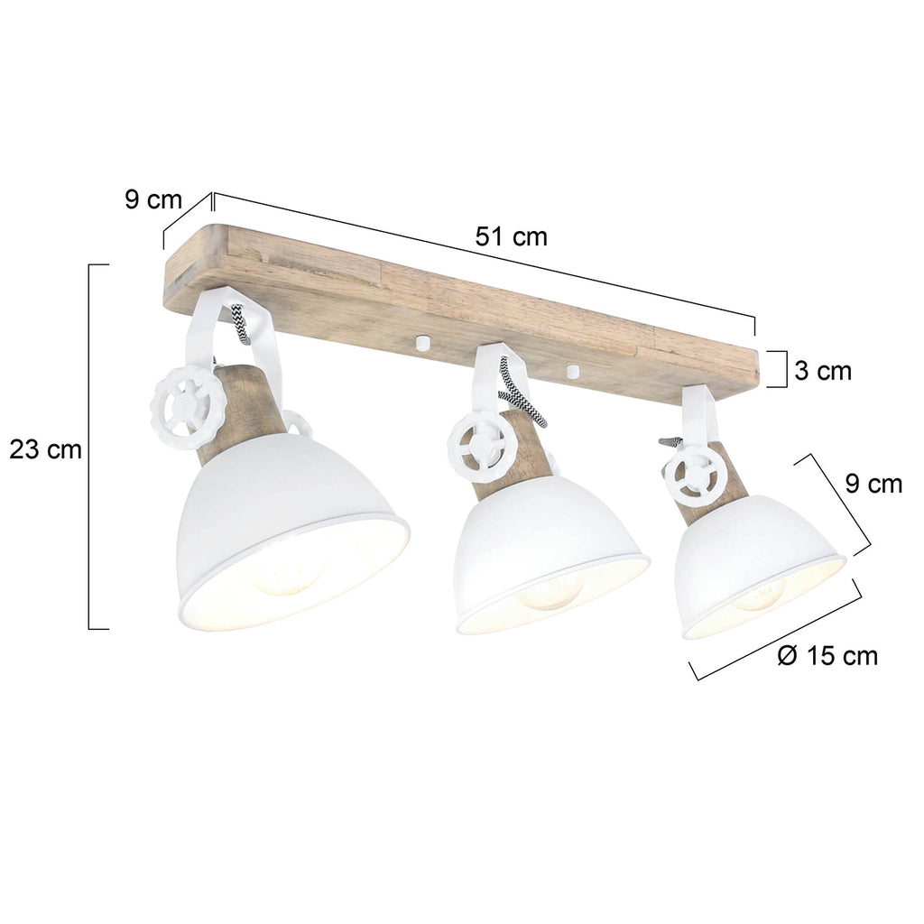 plafondlamp gearwood 2133w wit