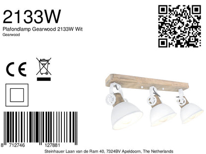 Plafondlamp Gearwood 2133W Wit