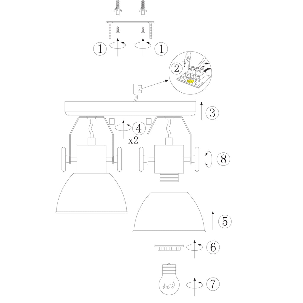 ceiling lamp gearwood 7969w white