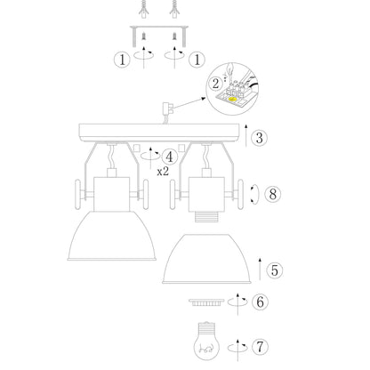 Ceiling lamp Gearwood 7969W White