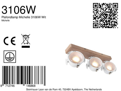 Plafondlamp Michelle 3106W Wit