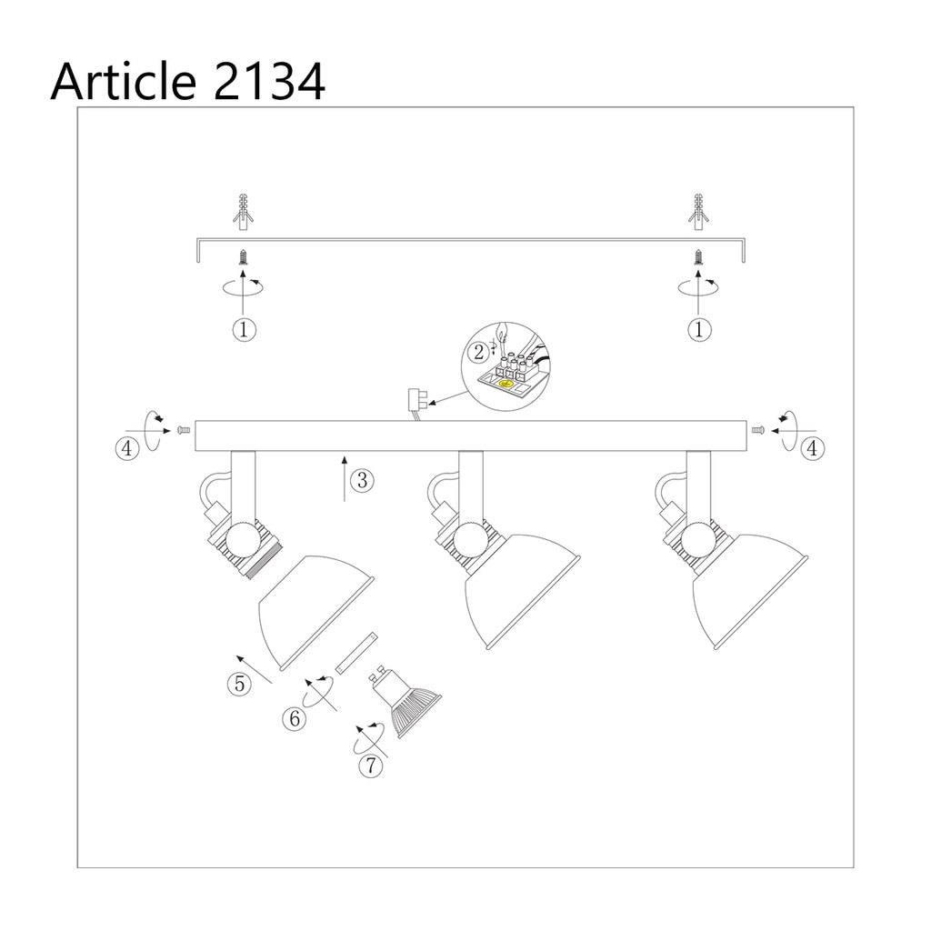 ceiling spot brooklyn 2134zw black