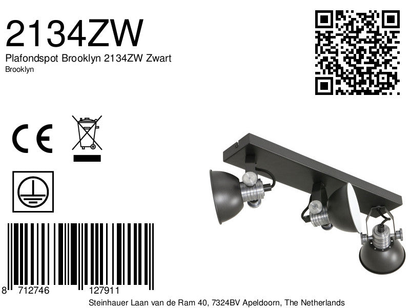 ceiling spot brooklyn 2134zw black