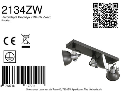 Ceiling spot Brooklyn 2134ZW Black