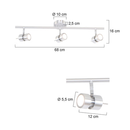 Ceiling spot Natasja 7903ST Steel