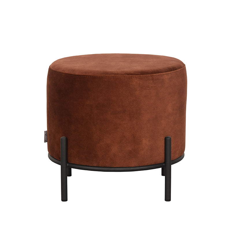 label51 pouf troy - rust - velvet - l