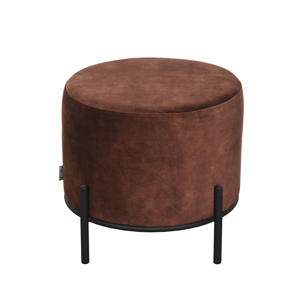 label51 pouf troy - rust - velvet - l