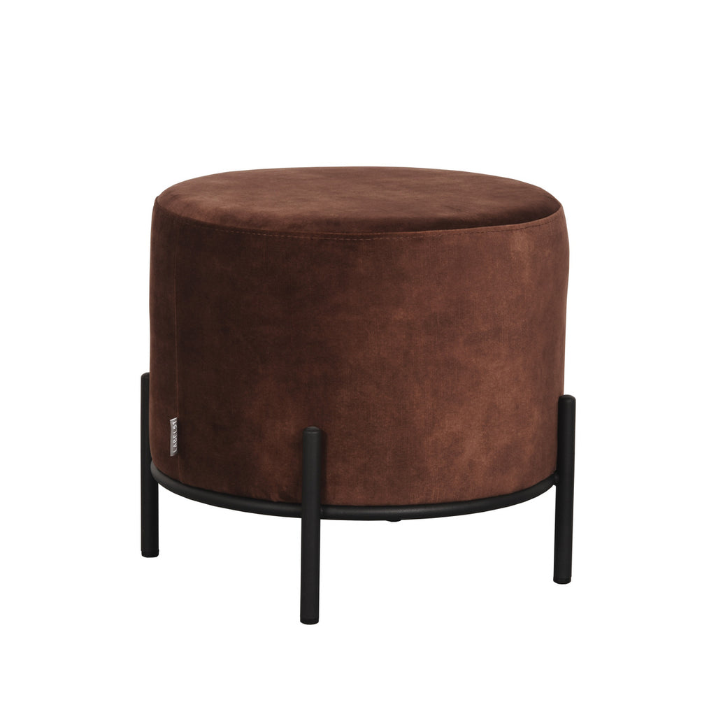 label51 pouf troy - rust - velvet - l