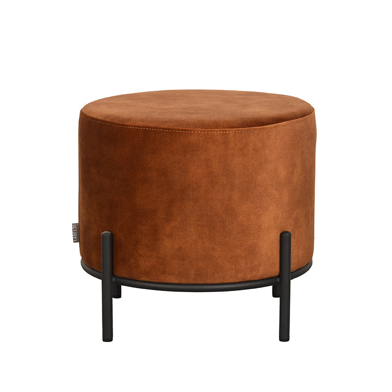 label51 pouf troy - ochre - velvet - l