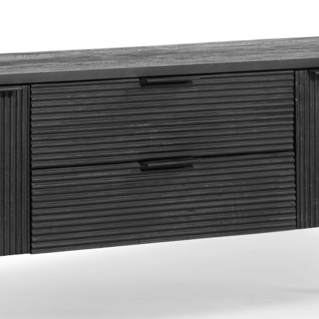 pristina dressoir zwart 150x80x40cm