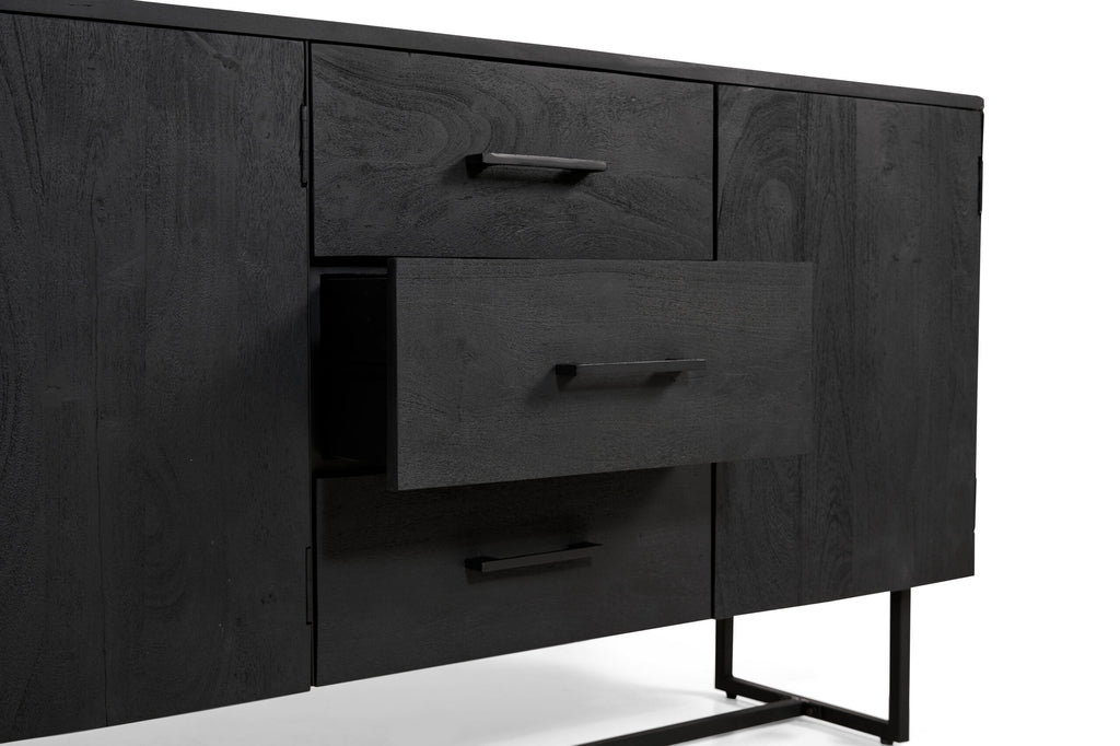 pristina sideboard black 180 cm