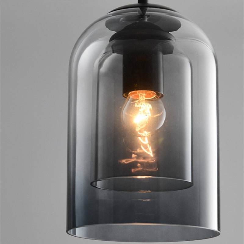 stijlvolle mica mid-century hanglampen met dubbel glas voor een elegante sfeer