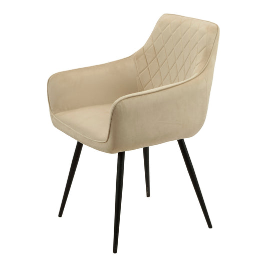 Ravi 3.0 dining chair velvet - ivory