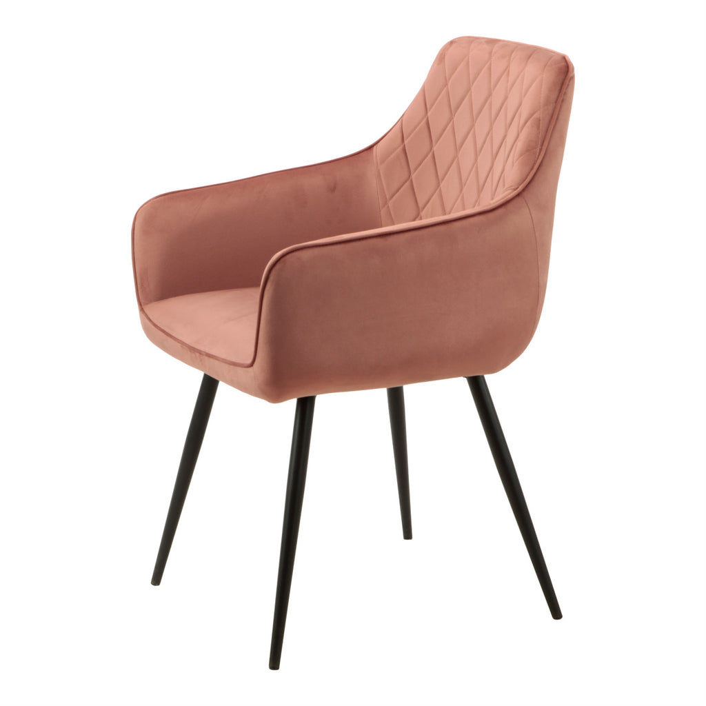 ravi 3.0 dining chair velvet - pink