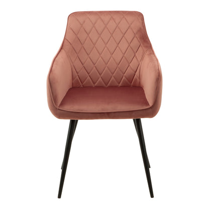 Ravi 3.0 dining chair velvet - pink