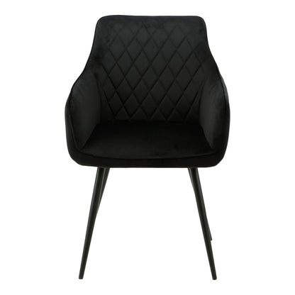 Ravi 3.0 dining chair velvet - black