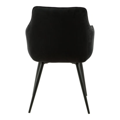 Ravi 3.0 dining chair velvet - black