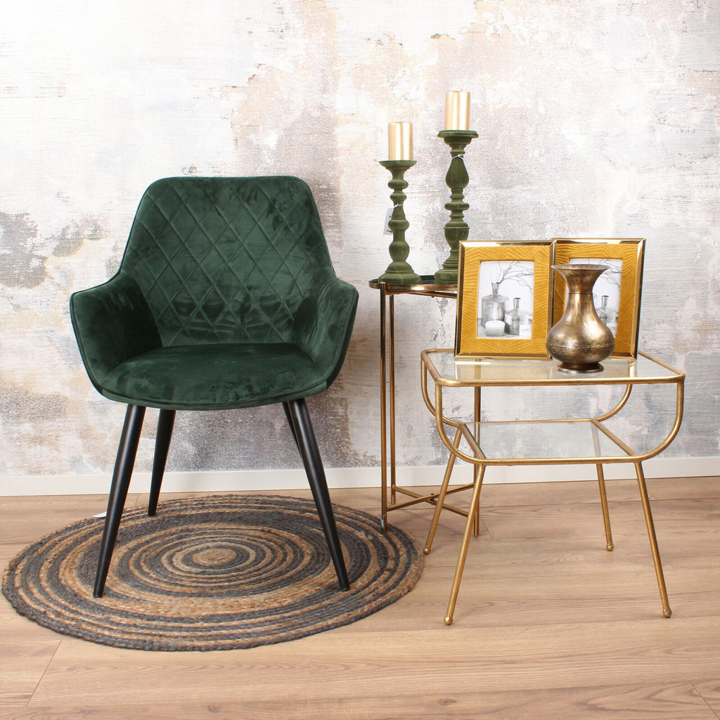 ravi dining chair 2.0 velvet dark green