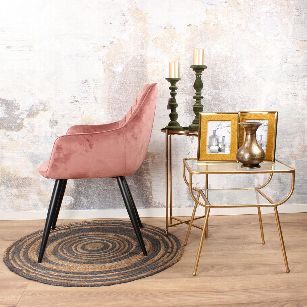 ravi dining room chair 2.0 velvet pink