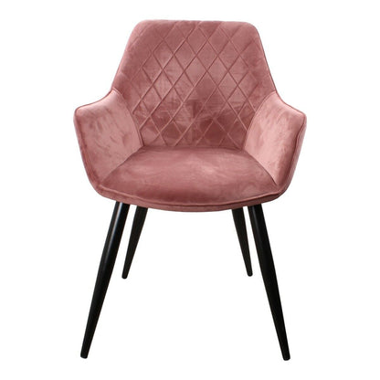 Ravi dining room chair 2.0 velvet pink