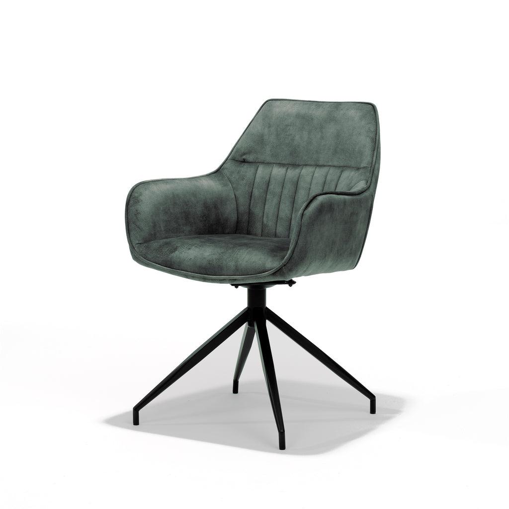 romeo m4 armchair - aurora velours hunter - swivel