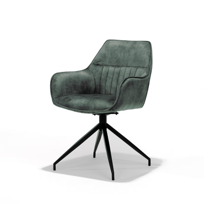 Romeo M4 armchair - Aurora Velours Hunter - swivel