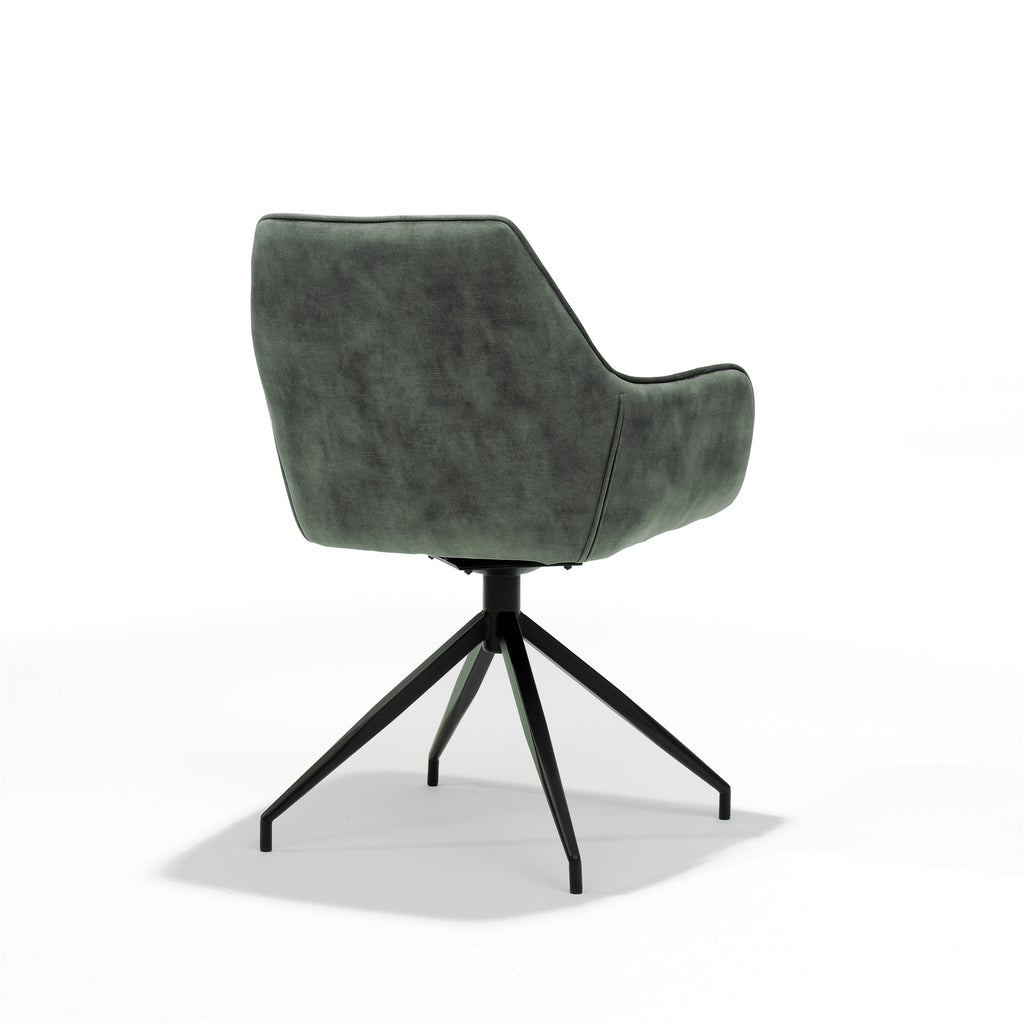 romeo m4 armchair - aurora velours hunter - swivel