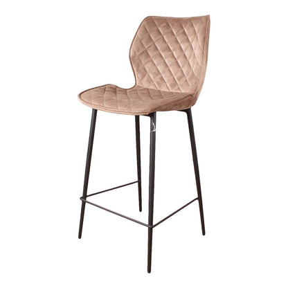 Ruby bar stool velvet 66 cm champagne