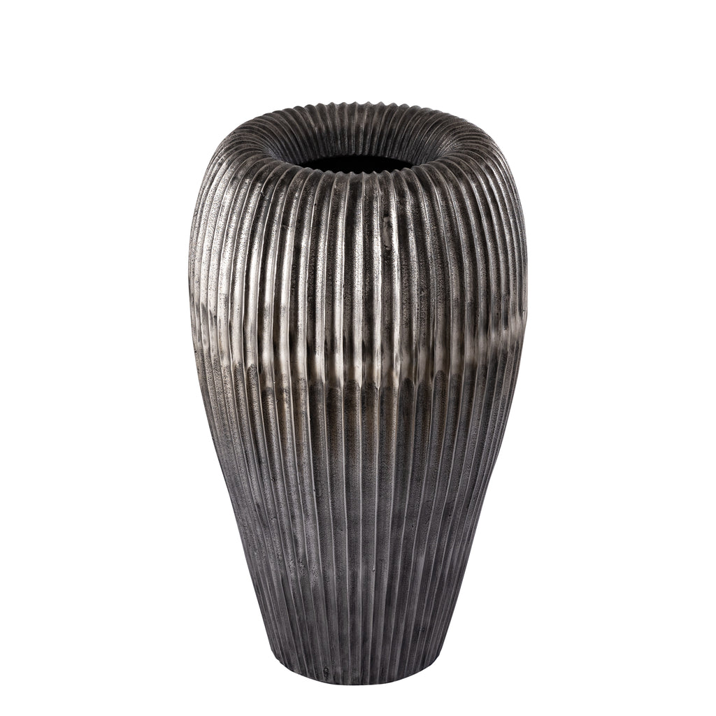 russel silver aluminum pot high ribbed large