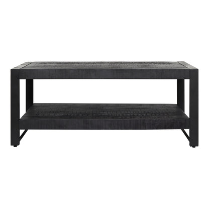 Boaz Black Coffee Table with lower shelf | 110 cm