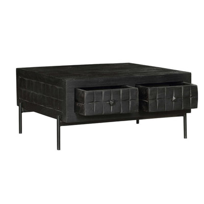 Brandy Black Coffee Table | 80x80 cm