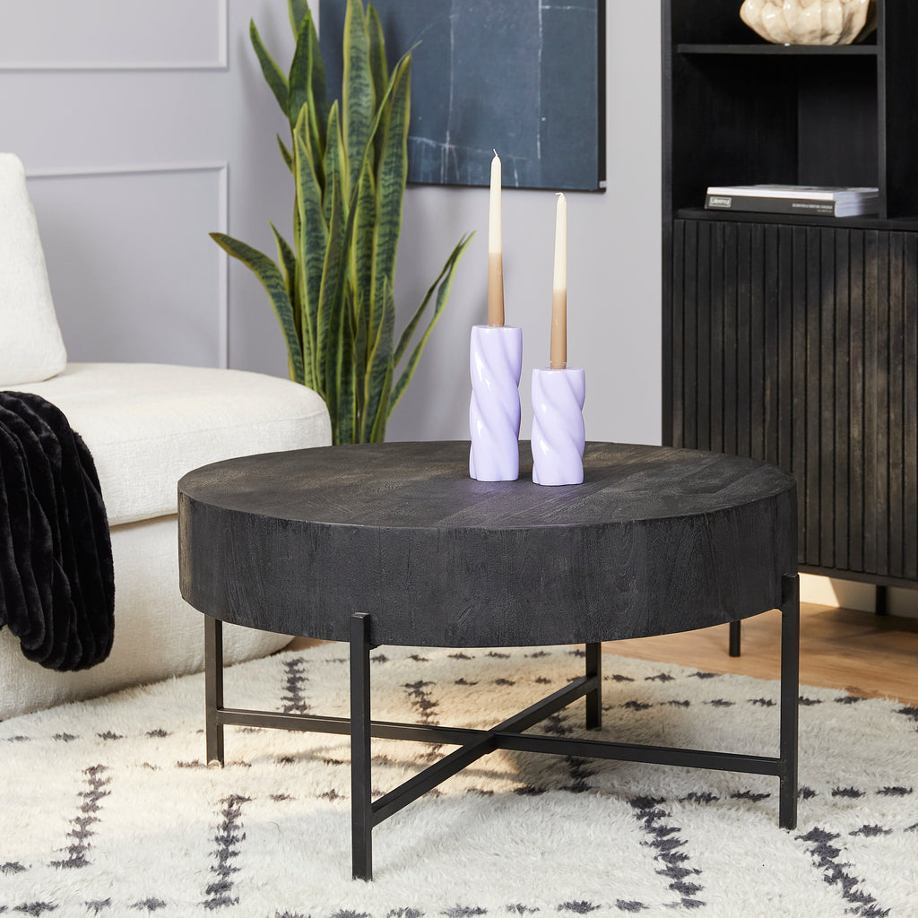 coffee table cooper black | 80 cm