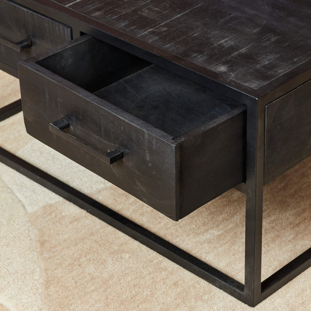 denver coffee table black | 80x80 cm