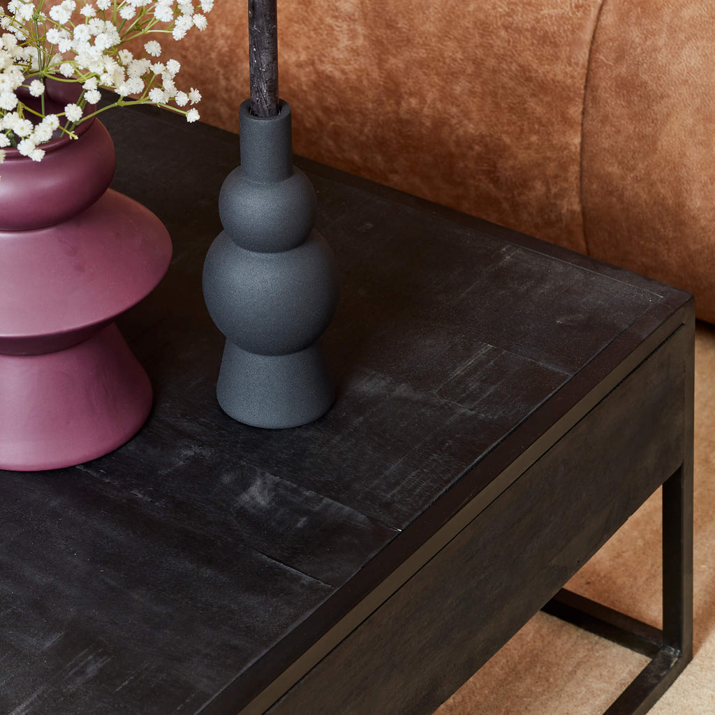 denver coffee table black | 80x80 cm