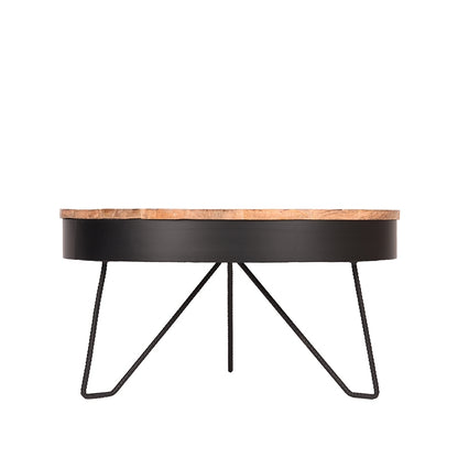 LABEL51 Coffee table Saran - Black - Metal - Round - 80 cm