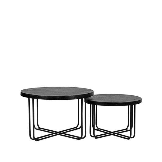 LABEL51 Coffee Table Set Brute - Black - Metal