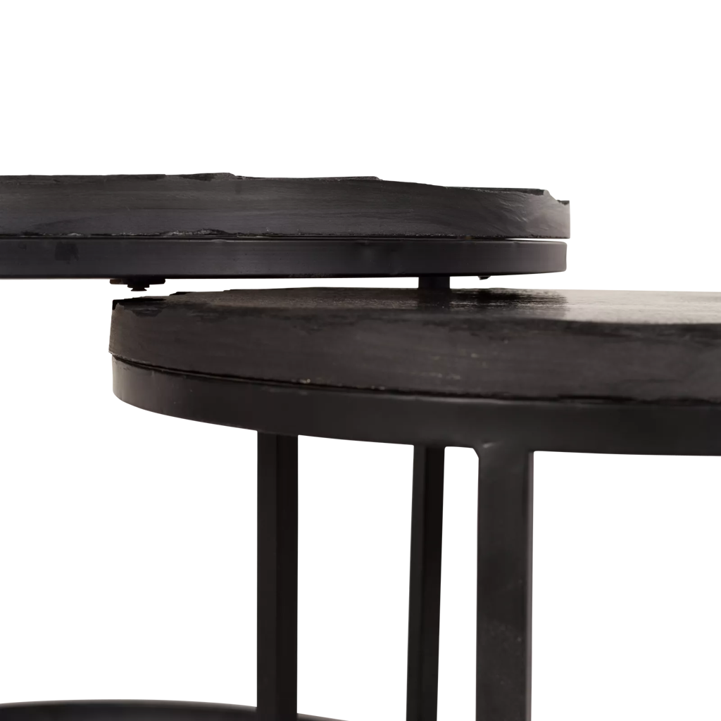 coffee table set ora | black kadappa stone 60-45 cm