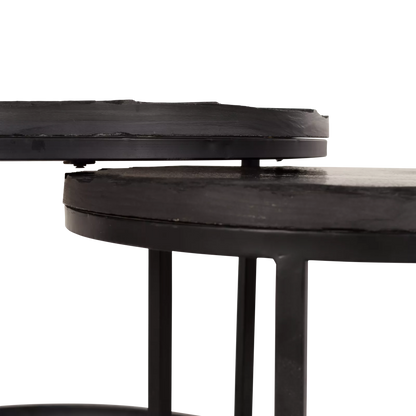 Coffee table set Ora | Black Kadappa Stone 60-45 cm