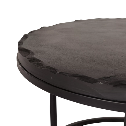 Coffee table set Ora | Black Kadappa Stone 60-45 cm