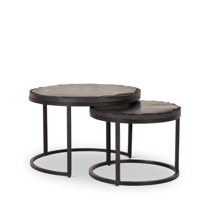 Coffee table set Ora | Black Kadappa Stone 60-45 cm