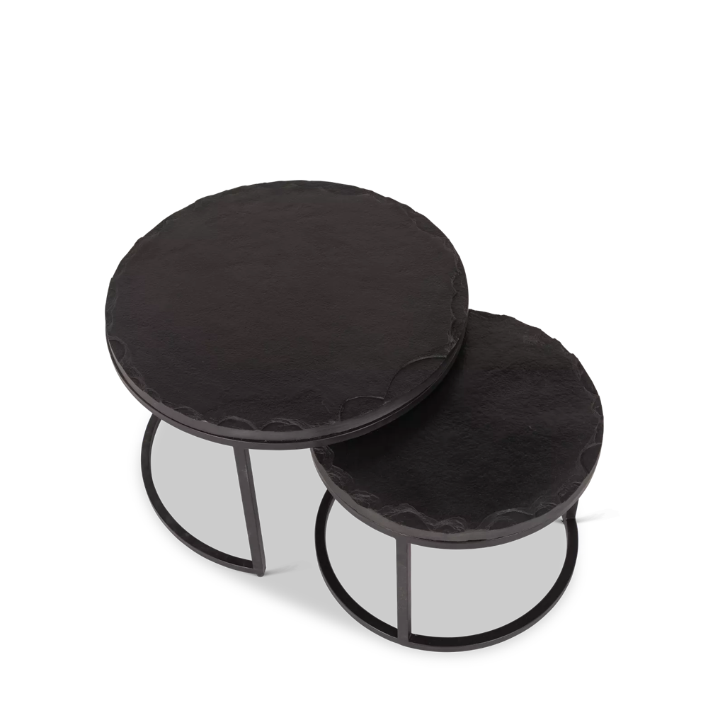 coffee table set ora | black kadappa stone 60-45 cm