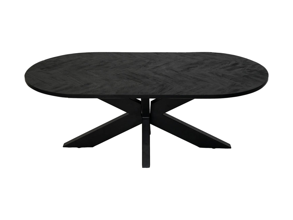 coffee table verona - 120x60x44 - black - mango wood/metal