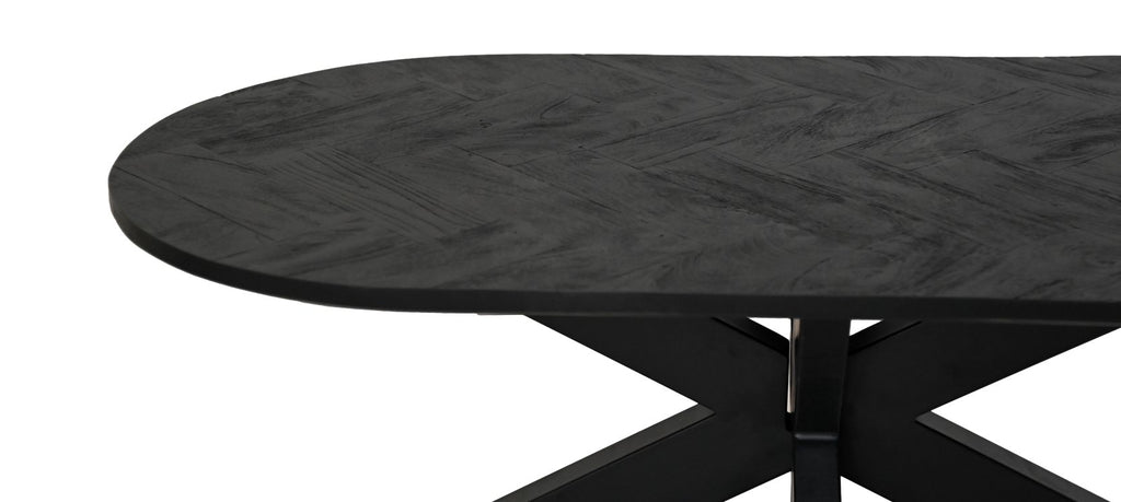 coffee table verona - 120x60x44 - black - mango wood/metal