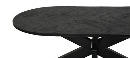 coffee table Verona - 120x60x44 - Black - Mango wood/metal