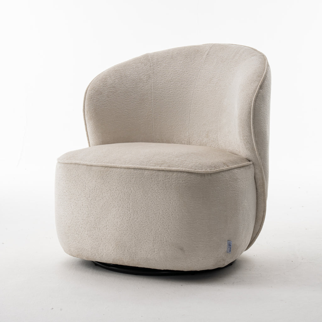 sammy swivel armchair fabric loris #01 cream