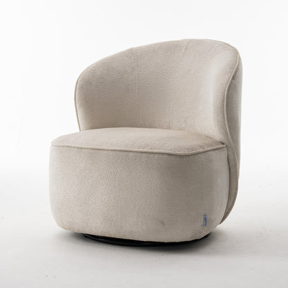 Sammy Swivel Armchair Fabric Loris #01 Cream